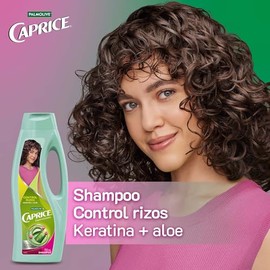 Caprice Shampoo Especialidades Rizos Definidos 750 ml. Con Keratina y Aloe. Brinda Suavidad, Hidratación y Fragancia a tu Cabello, Ayudando a Eliminar el Frizz, Controlando el Volumen y Dando Brillo