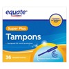 Equate Super Plus Absorbency Unscented Tampons with Plastic Applicators, 36