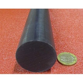 Black Nylon Extruded Round Rod 1.50" (1-1/2") x 4 Ft Length 1 pc