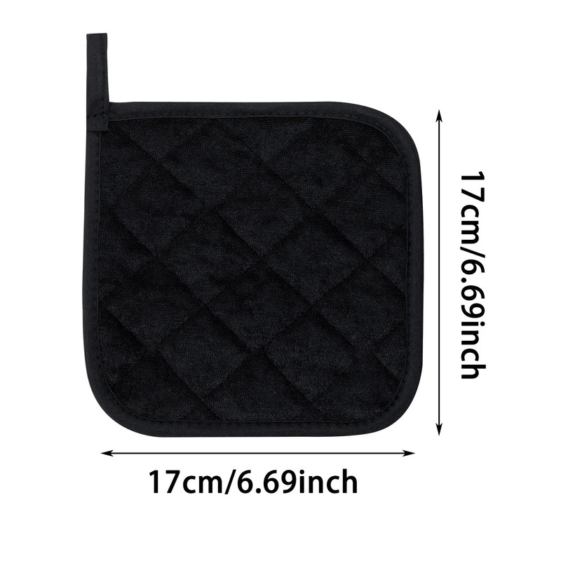 ONLYKXY 2pcs Cotton Heat Resistant Pads Basic Square Pot Holder