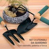 Zendea Set of 3 Garden Tools with Leaf Collecting Rake,