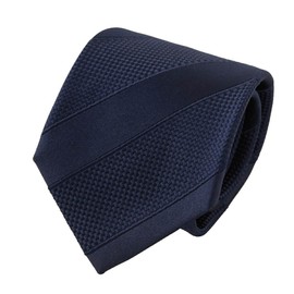 Ojier Men's Necktie, Silk, Regular Tie, Yamanashi Necktie, Archive-Style, Regimental, Made in Japan, Business, Fashionable, 001: navy