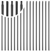 30 Pack 44'' Wrought Iron Balusters, Hollow Straight Bar Metal