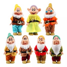 SJTR Enanos Blancanieves Set 7 Figuras 15 Cm Con Ropa De Tela