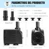 Bomba de Agua Sumergible Bomba para Fuente de Agua Ultra