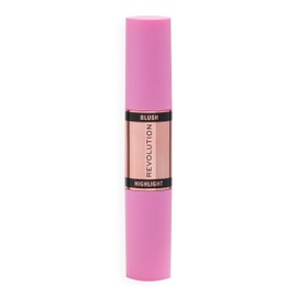 Revolution Beauty London, Blush and Highlight Stick, Mauve Glow, Face Blusher and Highlighter, 4.3g