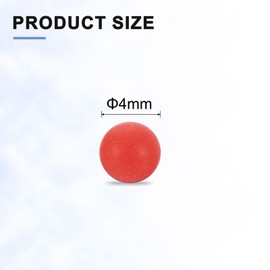 sourcing map 100pcs PP Plastic Bearing Balls 4mm Solid Plastic Balls, Precision Bearing Ball, Red