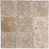 Squarefeet Depot 4x4 Noce Travertine Natural Stone Tile, 1 Piece,