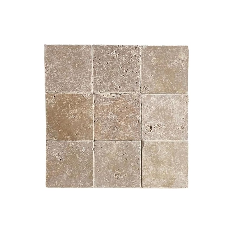 Squarefeet Depot 4x4 Noce Travertine Natural Stone Tile, 1 Piece,