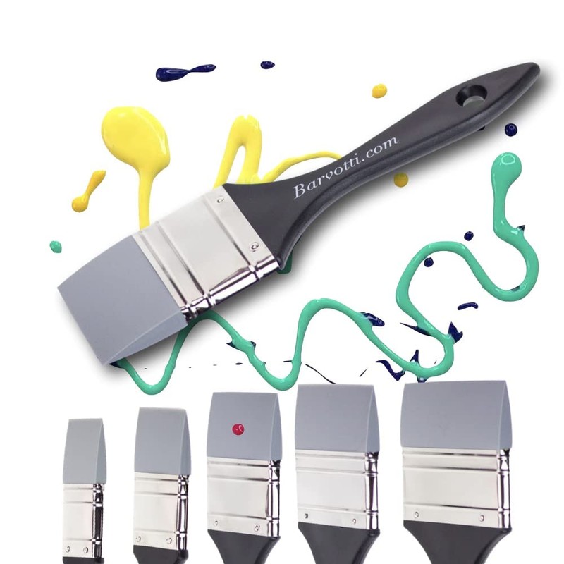 Barvotti Silicone Color Shaper Brush (Mottler) - a Flat Sharp-Edged