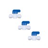 EZRODI 3 Pack Push-to-Connect Plastic Shut Off Valve Fitting (1/4-in