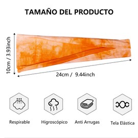 5 PCS Banda para Sudor, Deportes Diadema Antideslizante que Absorbe el Sudor y transpirable, Liviana y Cómoda, Vinchas Tejidas para Ejercicio de Gimnasio Baloncesto Correr Andar En Motocicleta etc (Rojo + Púrpura + Verde Claro + Rosa Rojo + Naranja)