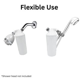 PURE T PSF 100, Premium Shower Head Filter System - 3 Stage Coconut Shell, Filters Chlorine, Lead, Mercury and Other Harsh Chemicals, Shower Head not Included - NSF Certified