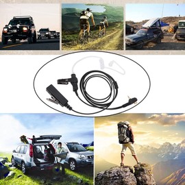 Walkie Talkie Transparent Air Tube PTT Earphone Headset 1 Pin Spiral Connector for MTP850 MTH600 MTH650 MTH800 MTH850 MTS850
