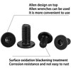 VIVIIHOO M5 x 10 mm Screw Set 50 Sets -