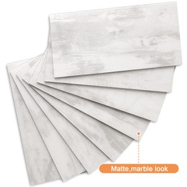 VAOVI Peel and Stick Backsplash Subway Marble Tiles,Kitchen Wall Bathroom Shower Individual Tile Stickers 3.93inx7.87in(23Tiles,Gray)