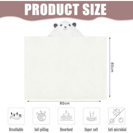 Shengruili Pack of 2 Baby Hooded Towels, 80 x 80 cm, Hooded Towel Baby, Super Absorbent Toddler Bath Towels, Baby Bath Towel Set, Bath Towels, Hooded Towel, Cuddly Baby Towel