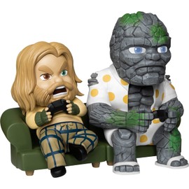 Beast Kingdom San Diego Comic-Con 2021 Exclusive Avengers: Endgame: Bro Thor & Korg MEA-025 Mini Egg Attack Figure, Multicolor
