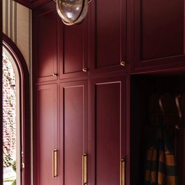 DWIL Matte Finish Furniture Paint - 16 Oz Wood Paint for Cabinets, Doors, Tables, and Dressers Refinishing - Water-Based, Non-Toxic & Odorless, Easy to Apply(Sweet Cherry Red)-Without Tools