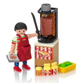 PlayMOBIL 9088 Special Plus Kebab Vendor, Fun Imaginative Role-Play, PlaySets Suitable for Children Ages 4+