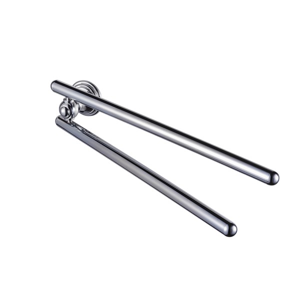 Haceka Allure 1126178 420 mm Zinc Alloy Adjustable Towel Rail, Silver