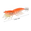 5pcs Wood Shrimp Bait Artificial with Counterweights Double Pileate Hooks