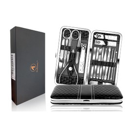 Manicure Set, 18-Piece Nail Scissors Set, Pedicure Set, Manicure Set, Women's Nail Clipper, Fingernail Set, Travel Beauty Set (18-Piece Set)