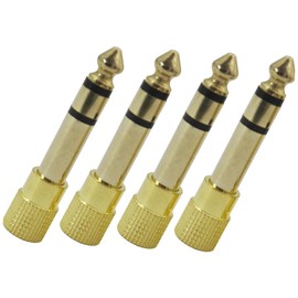 Kisangel 2 Pairs Audio Adapters Durable Headphone Jack Plugs for Stereo Sound Compact and Lightweight Design for Everyday Use