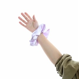 12 Coleteros Extragrandes De Satén De Seda Para Mujer, Pulseras, Bandas Elásticas Para Sujetar Coletas, Accesorios Para Moños Grandes (12 Unidades Extragrandes - Lila)