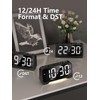 Mesqool Digital Bedside Clock - White LED Alarm Clock for