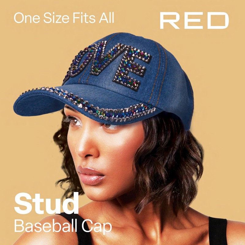 Red by Kiss Satin-Lined Baseball Cap, Comfortable Fit Adjustable Hat,