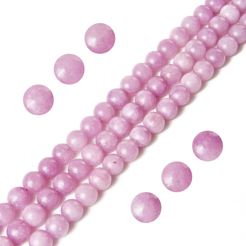 45 abalorio de kunzita de 8 mm, abalorio redondas y