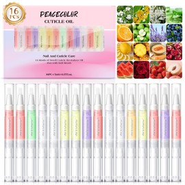 PEACECOLOR Peacecolor 16Pcs Cuticle Oil Pen for Nails Portable Nail Moist Nail Strengthener Nail Care Kit for Nail Treatment Care Nail Softener and Strengthener