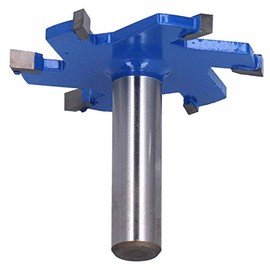 Broca para Enrutador de Carpintería Broca para Enrutador de 6 Flautas Cabezal de Cortador de Fresado con Ranura en T Broca para Enrutador de Ranurado para Carpintería Vástago Extendido