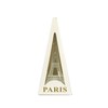Allgala 6" Eiffel Tower Statue Decor Alloy Metal, White