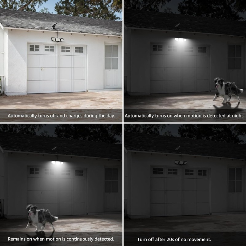 Solar Lights for Outside, WL5000 Motion Activated Security Lights, Separate