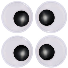 TOAOB 4pcs Large Googly Wiggle Eyes with Self Adhesive 6 Inch Giant White Plastic Sticker Eyes for DIY Crafts Scrapbooking Decoration
