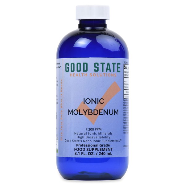 Good State Liquid Ionic Molybdenum (96 servings at 2 mg elemental, plus 2 mg fulvic acid - 8 fl oz)