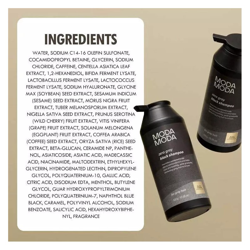 MODA MODA [MODAMODA] Zero Gray Black Hair Shampoo 300g l