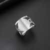TEAMER Enochian Magic Angel Ring Solomon Kabbalah Protection Amulet Stainless