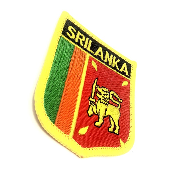 Sri Lanka Lankan Asia Flag Iron On Embroidered Fabric Sew