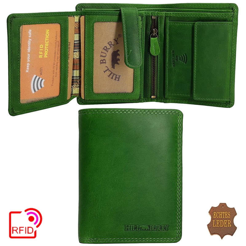 Leather Wallet for Women with RFID Protection Coin Compartment Purse