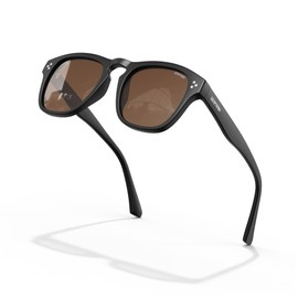 DEAFRAIN Classic Polarized Sunglasses for Men Women Trendy Retro Acetate Frame Driving Sun Glasses UV Protection Round Shades