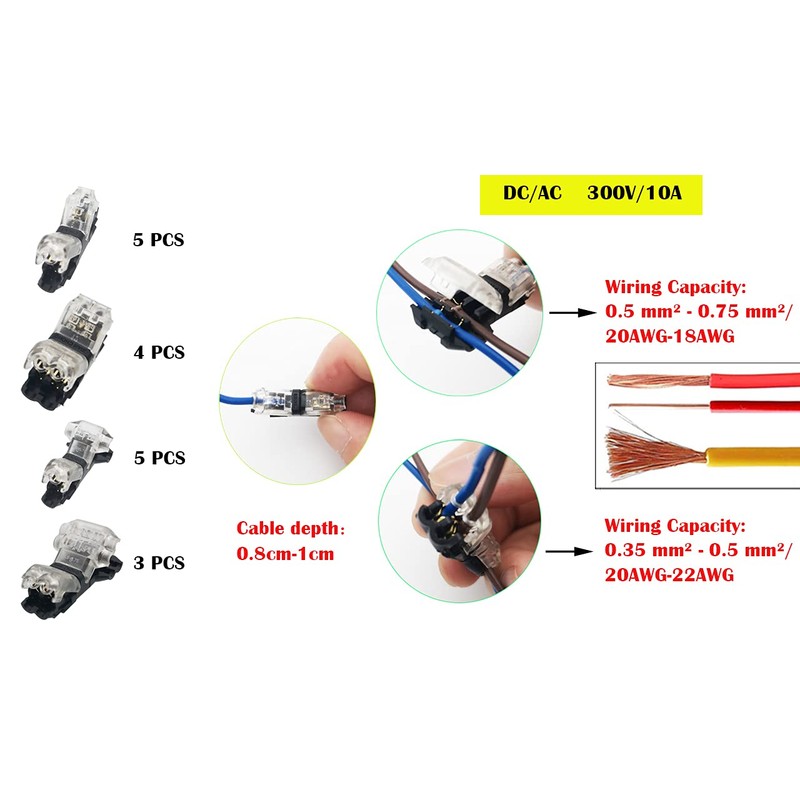 CTRICALVER Wire Connector Suit, Wire Branch Connector, Simple Quick Wire