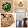 Jobtical Boho Light Fixtures Ceiling Mount,Mini Rattan Chandelier Light Fixture