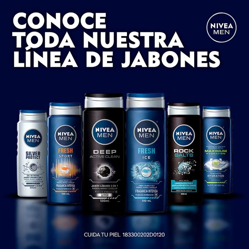 Jabón Líquido Corporal Nivea Men Maximun Hydration 500ml