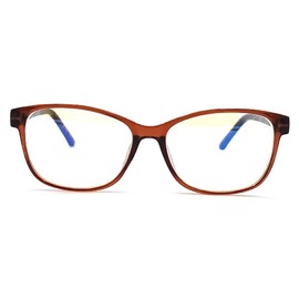 Visual Plus Blue Light Blocking Reading Glasses for Men and Women | Computer, Gaming, TV Glasses with Blue Light Protection (Brown, 2.50 Strength)