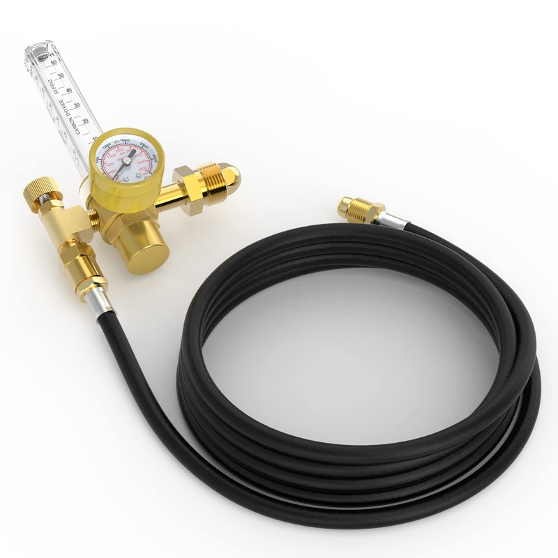 TOOLIOM CO2 Argon Flow Meter Gas Regulator Gauge with Gas