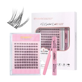 DAMMAN 6D DIY Lash Kit DME-23 D Curl 100 Pieces 8-16mm Cluster Lash Kit with Glue Bond And Seal Waterproof Natural Lash Cluster Kit
