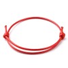 ZENSE - Fine Red Adjustable Waxed Rope Bracelet for Men